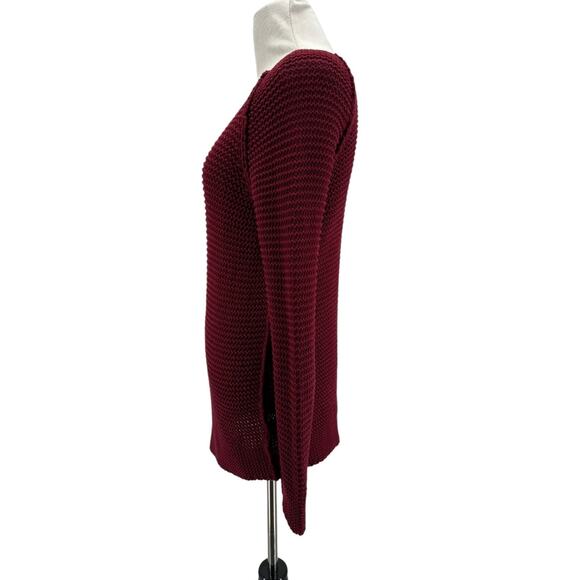 Etoile Isabel Marant Red Long Sleeve Open Knit Pullover Sweater Size 1 Small - Picture 2 of 4
